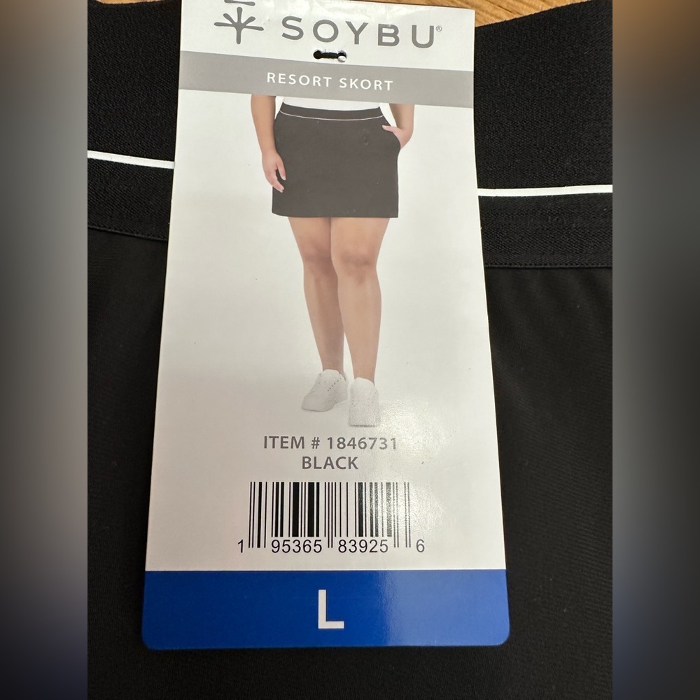 SOYBU NWT resort skort black sz large 17” waist - Picture 8 of 13